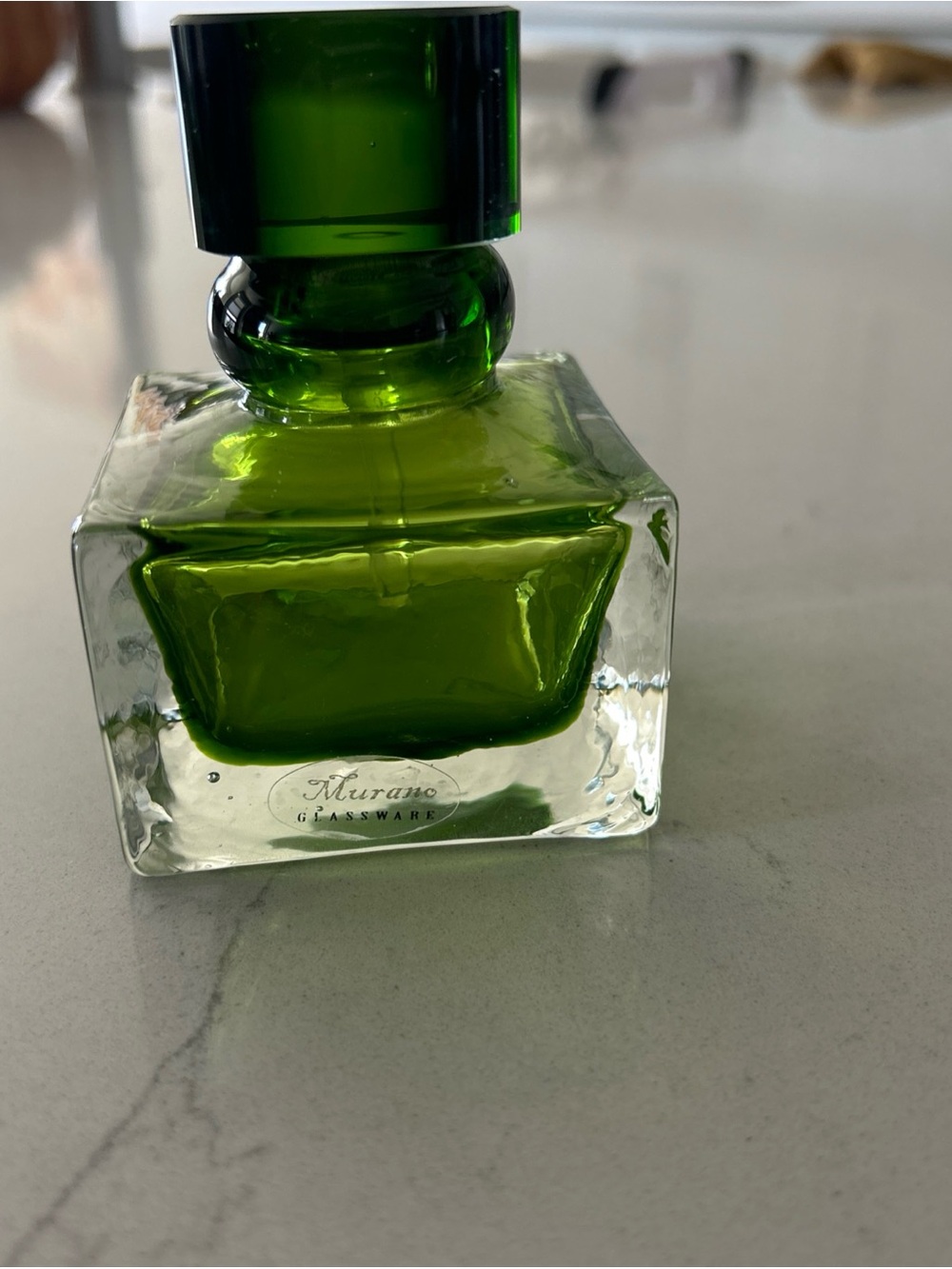 Murano Green Glass perfume Bottle
